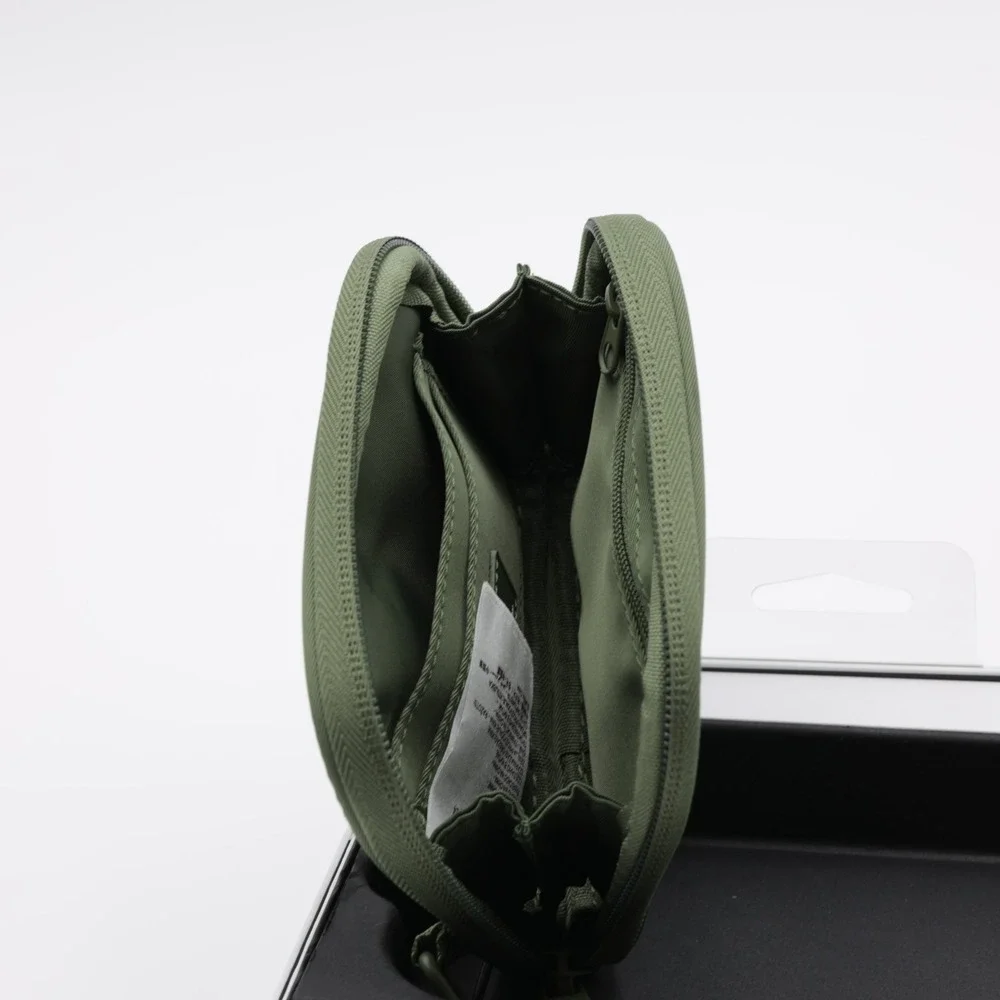 Jordan Men's Key Clip Slip Pocket‎ Card Flight Zip Wallet Nylon Green